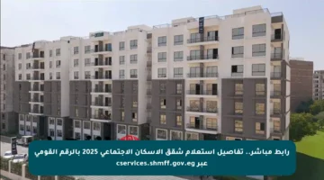 رابط مباشر.. تفاصيل استعلام شقق الإسكان الاجتماعي 2025 بالرقم القومي عبر cservices.shmff.gov.eg